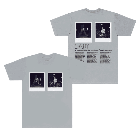 Lany Merch T-Shirt A Beautiful Blur World Tour T Shirts Photo Printed Women Men Short Sleeve Top Tee
