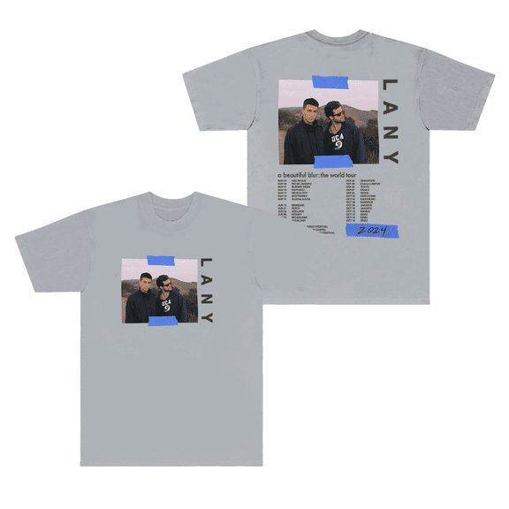 Lany Merch T-Shirt A Beautiful Blur World Tour T Shirts Women Men Short Sleeve Top Tees