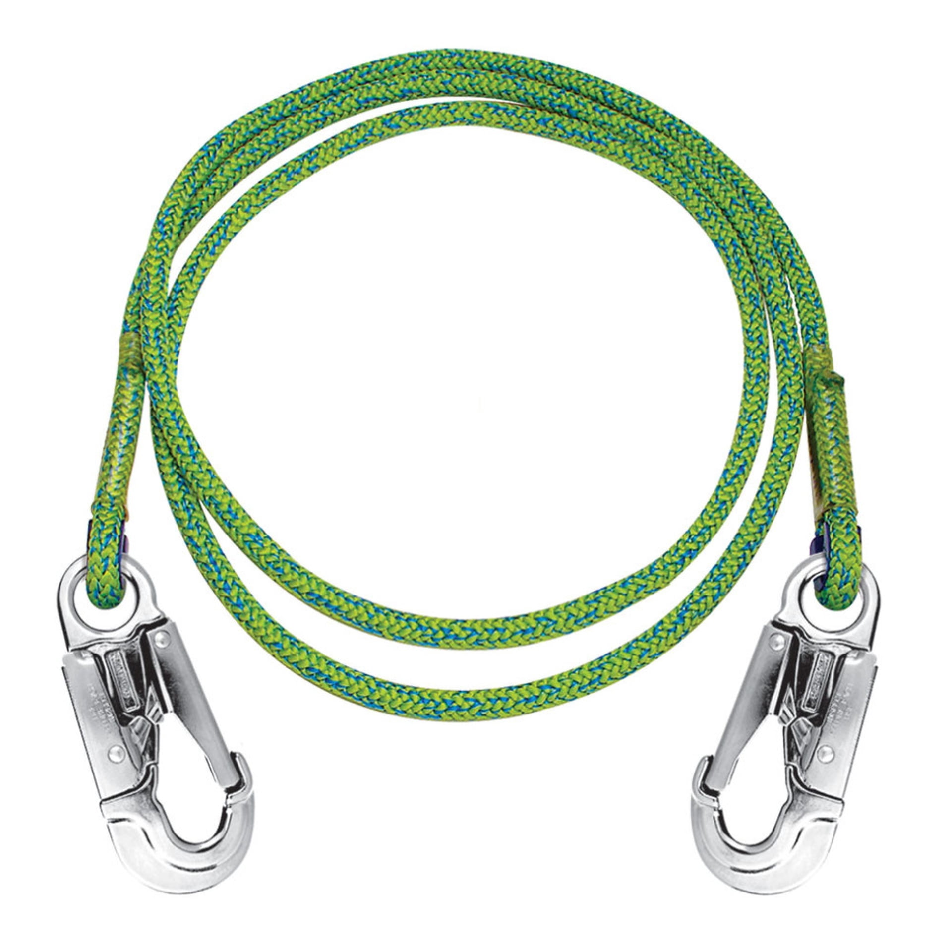 Rope Logic Lanyard 13mm x 12' Lightning Green G-Spliced Alumn snaps (33418)