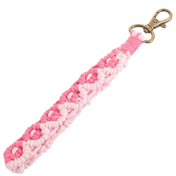ifundom Bohemian Style Cotton Thread Wristlet Keychain Lightweight Soft Key Holder Accessory