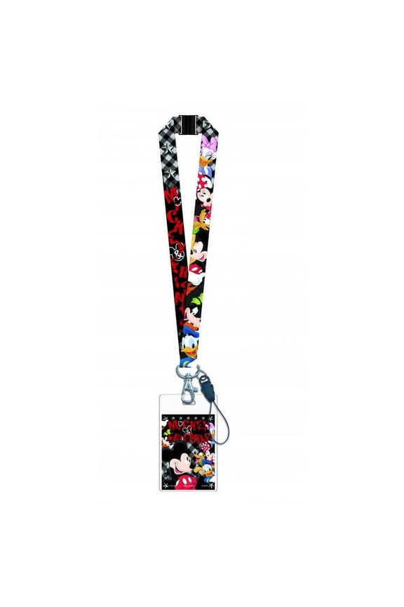 Lanyard - Disney - Mickey & Gang w/Card Holder New 84043