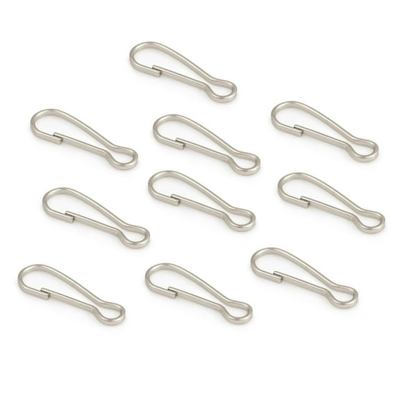 Lanyard Hook Clasp 3/4" Silver Color (10-Pcs)