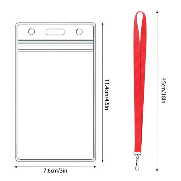 Lanyard - Multicolor Polyester Breakaway Neck Strap, Waterproof Badge Holder with Metal Hook for ID Card Office Events （ Orange ）