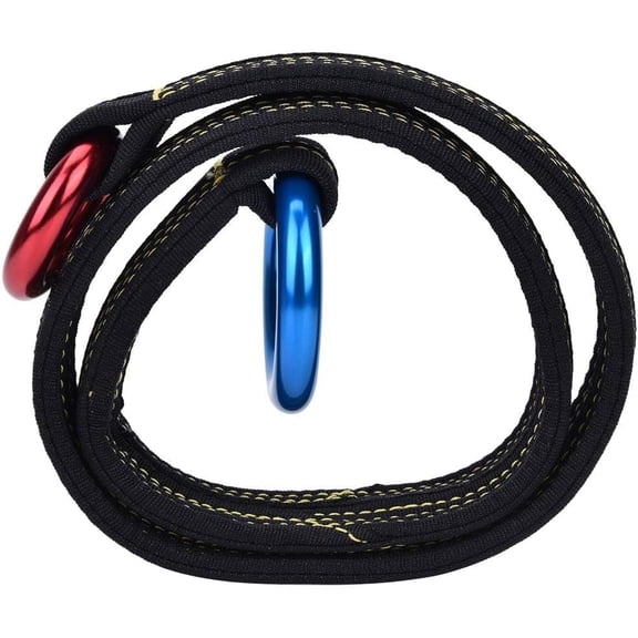 Lanyard Rope, Climbing Wire Tree Climbing Kit, Tree Climbing Harness, Climbing Flipline for on Tree Garden Work, 90 CM, Black