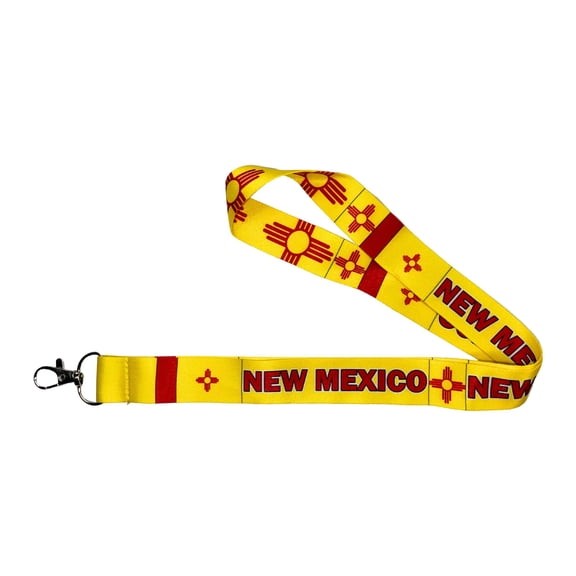 Lanyard - State Flag New Mexico - USA - L086 | ID Badge Holder Neck Strap, Keychain