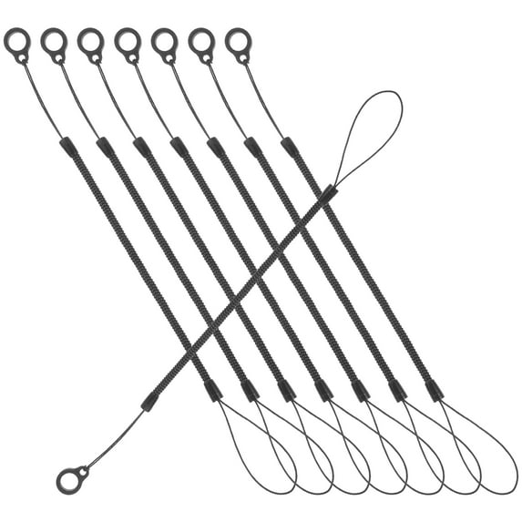 Lanyard Strap Spring Rope for Stylus Pen Cord Telephone Silica Gel Plastic 8 Pcs