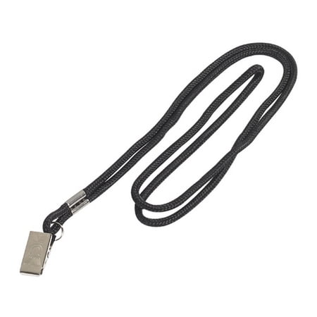 Lanyard With Clip, Black 38" (24 Per/Case)