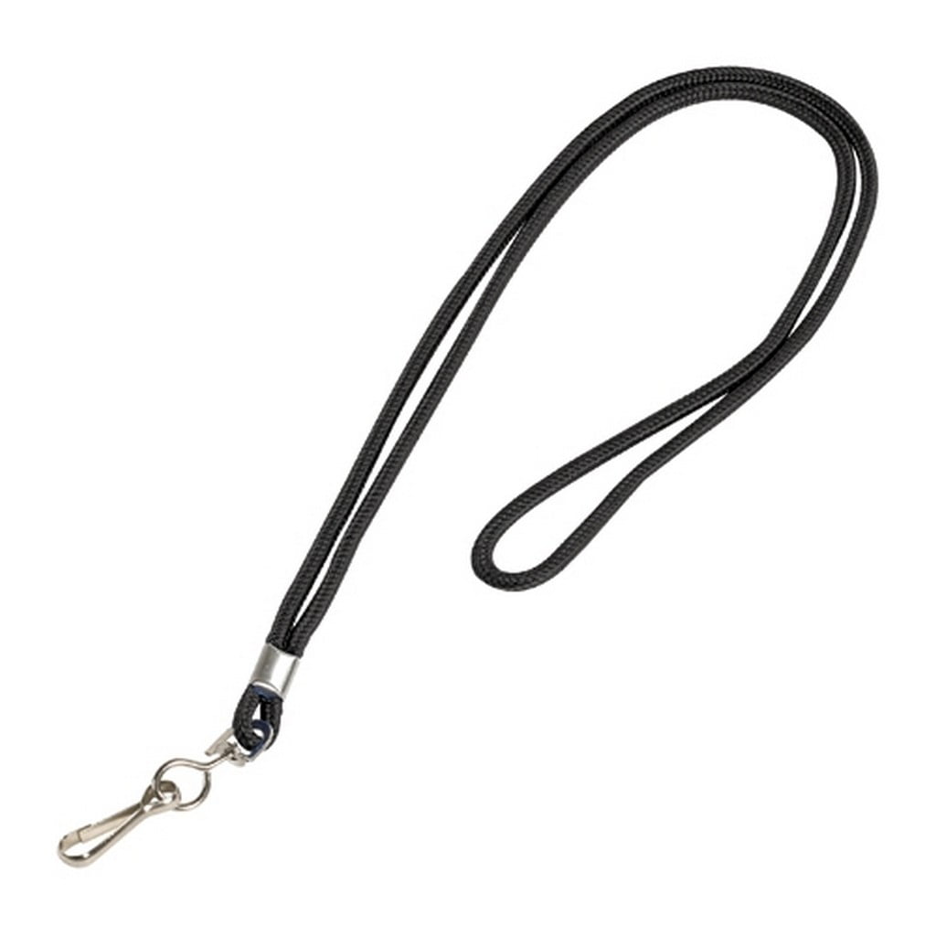 Lanyard With Hook, Black 36" (24 Per/Case)