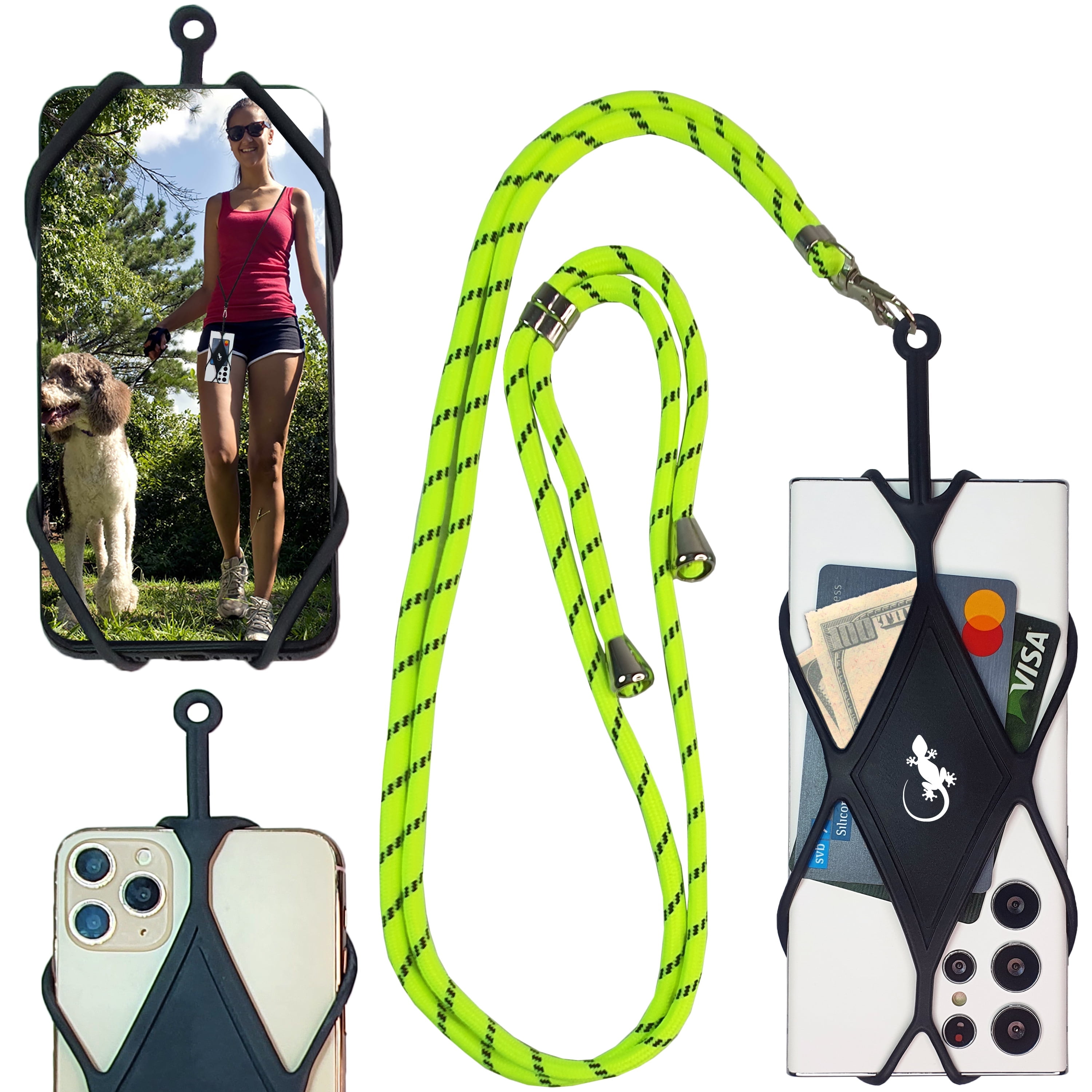 Lanyard for Phone by Gecko - Cell Phone Lanyards for Women - Phone  Retractable Tether Phone Lanyard Mount (NEON XL Neck - Pink Diamond) -  Walmart.com