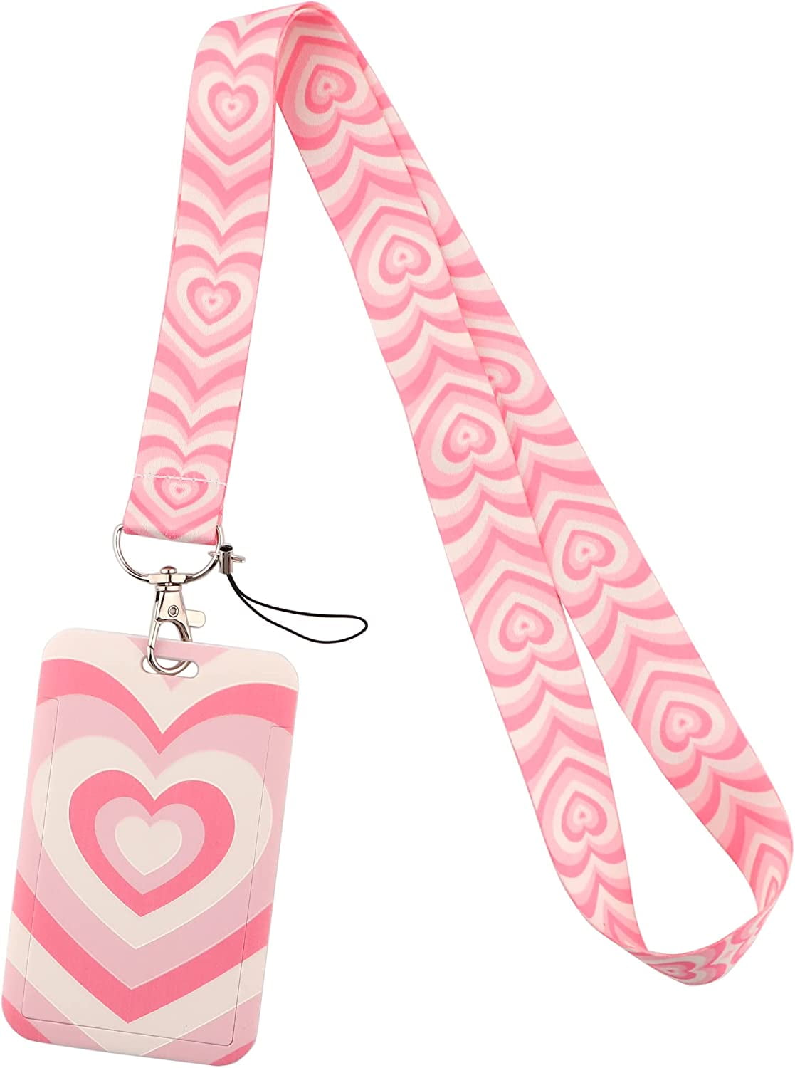 Lanyard with ID Badges Holder, Heart Neck Keychain Lanyard for Keys ...