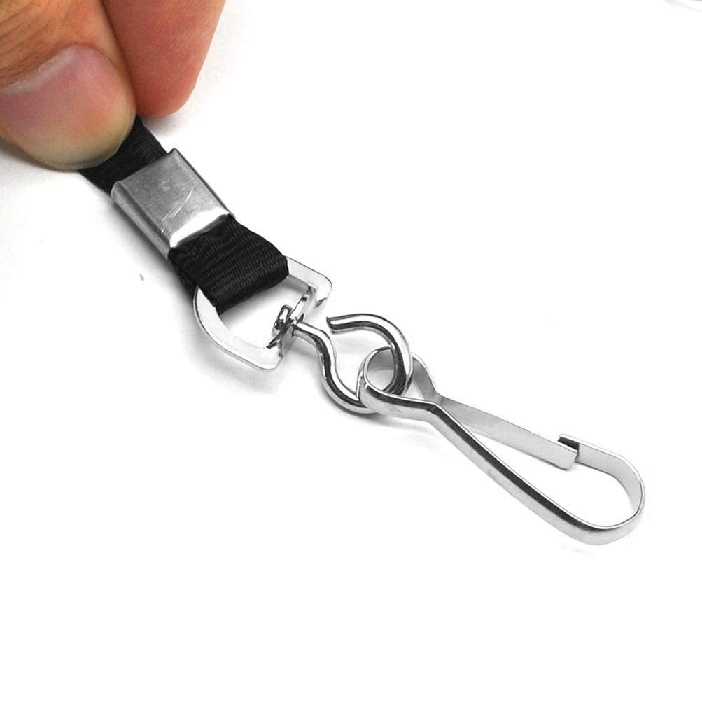 Lanyards 100 Lanyard For Id Badges Flat With Badge Clip J-hook