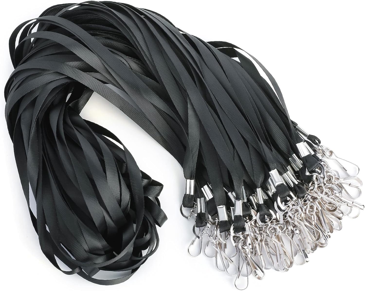 Lanyards For Id Badges Safety Badge Lanyard 36" With Swivel Hook (black 100 Pack)