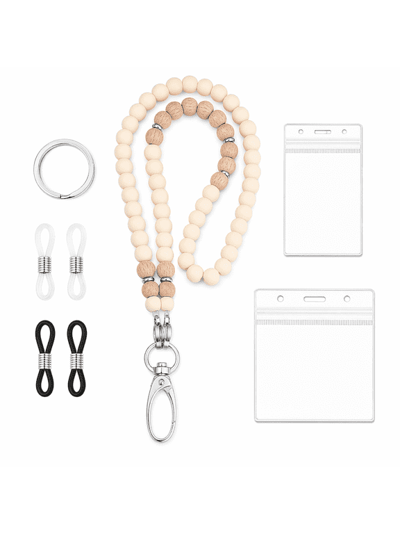 Beaded Lanyard for ID Badges and Keys with Holder Cruise Card Teacher Gift