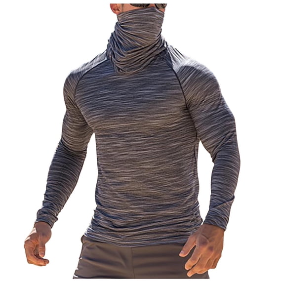 Lanyiu Fishing Shirt for Men UPF 50 + Shirts with Face Mask Quick Dry Moisture Wicking Sun Protection Shirts