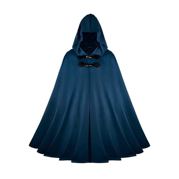 Lanyiu Men Medieval Hooded Cloak Renaissance Cloak Hood Long Cape Coat Vintage Gothic Devil Party Cloaks