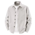 thumbnail image 1 of Lanyiu Men's Utility Work Shirt with Pocket Button Down Collared Shirt Ribbed Cuff Long Sleeve Shirt Casual Daily Lightweight Shirt, 1 of 6