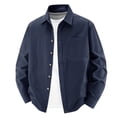 thumbnail image 1 of Lanyiu Men's Utility Work Shirt with Pocket Button Down Collared Shirt Ribbed Cuff Long Sleeve Shirt Casual Daily Lightweight Shirt, 1 of 7