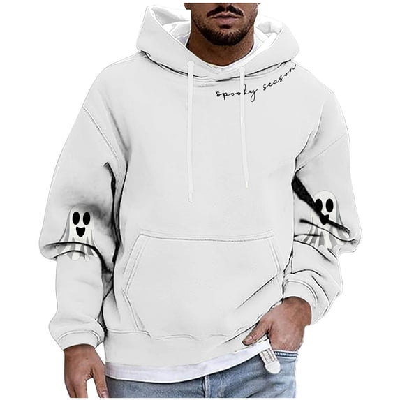 Lanyiu Mens Big and Tall Print Hoodies Sweatshirt Hooded Sweatshirt with Pocket Casual Fashion Pullover