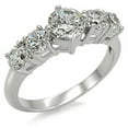 thumbnail image 1 of Lanyjewelry 5 stone round CZ Womens Stainless Steel Wedding Anniversary Ring - Size 7, 1 of 3