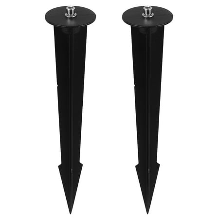 Lanytaeo 2pcs Garden Ground Spikes Stakes Garden Lamp Stakes Aluminum Ground Stakes Spikes Path Light Replacement Stakes Landscaping Stakes