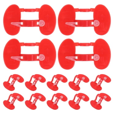 Fafeicy 20PCS Chicken Glasses – Red Plastic Anti-Pecking Blinders For Hens & Roosters, Poultry Farming Aid