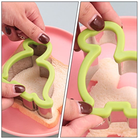 Lanytaeo 4pcs Bread Embossing Molds Cartoon Sandwich Making Molds Sandwiches Cutter