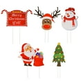 thumbnail image 1 of Lanytaeo 5PCS Christmas themed Lawn Stakes Santa Garden Yard Decor Sign(Random Pattern), 1 of 7