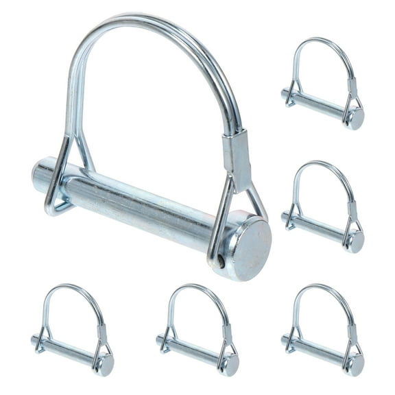 Lanytaeo 6pcs Wire Lock Pin Heavy Duty Safety Lock Pins Square Spring Loaded Locking Pins For Trailer Hitch Lock Hitch Pin For Farm Equipment