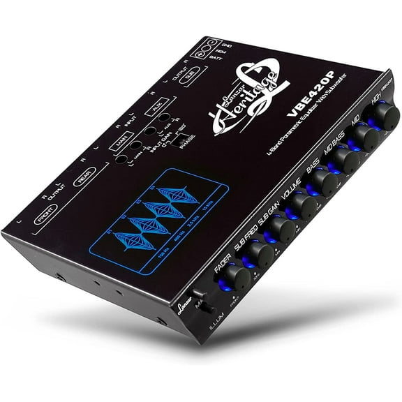 Lanzar 4 Band Parametric Equalizer with Subwoofer Gain Control
