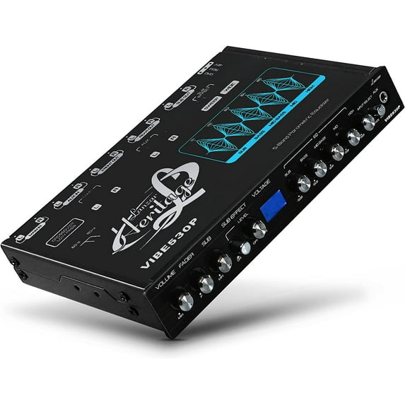 Lanzar 5 Band Parametric Equalizer with Voltage Meter, Subwoofer Gain Control & Bass Driver