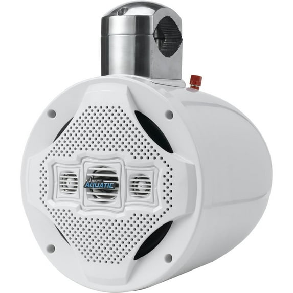 Lanzar AQWB8W - 8'' Marine Wakeboard Speaker, Water Resistant 4-Way Tower Speaker, Passive, 1200 Watt (White)