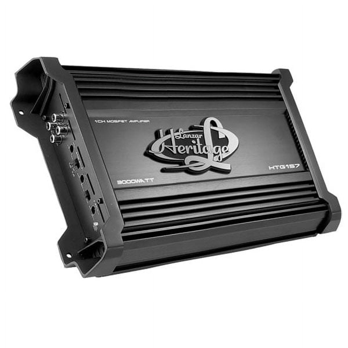 Lanzar Amplifier Car Audio, Amplifier Monoblock, 1 Channel, 3,000 Watt, 2 Ohm, MOSFET, RCA Input