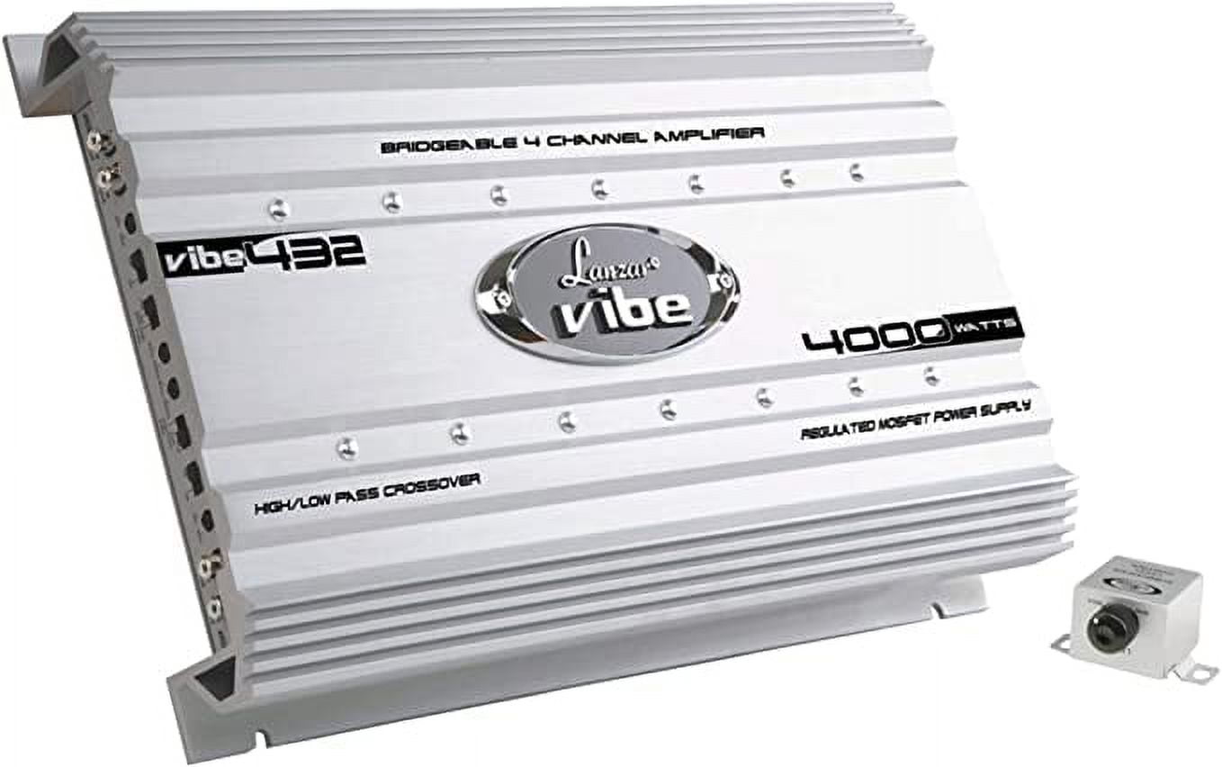 Lanzar VIBE422.5 - Vibe 2000 Watt 4 Channel Mosfet Amplifier (White)