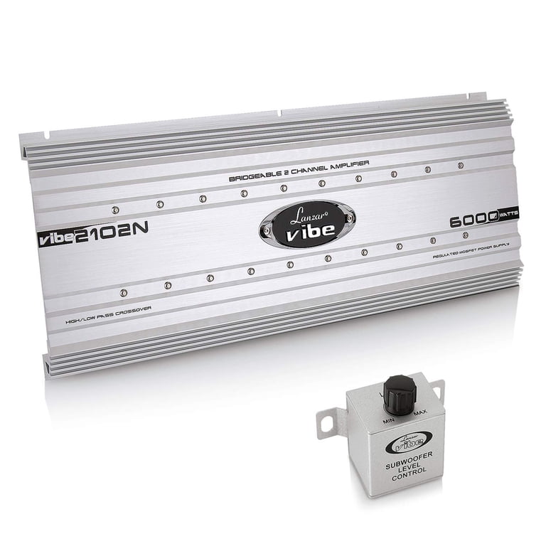 Lanzar Vibe 6000 Watt 2 Channel Bridgeable Full Car Stereo Mosfet