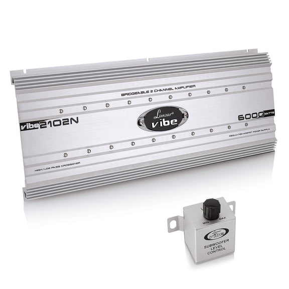 Lanzar Vibe 6000 Watt 2 Channel Bridgeable Full Car Stereo Mosfet Amplifier