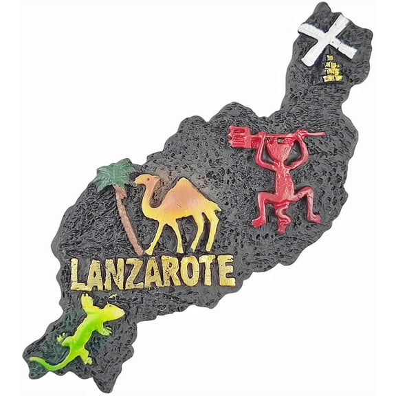 Lanzarote Spain 3D Fridge Magnet Souvenir Gift,Resin Handmade Lanzarote Refrigerator Magnet Home Decoration Collection