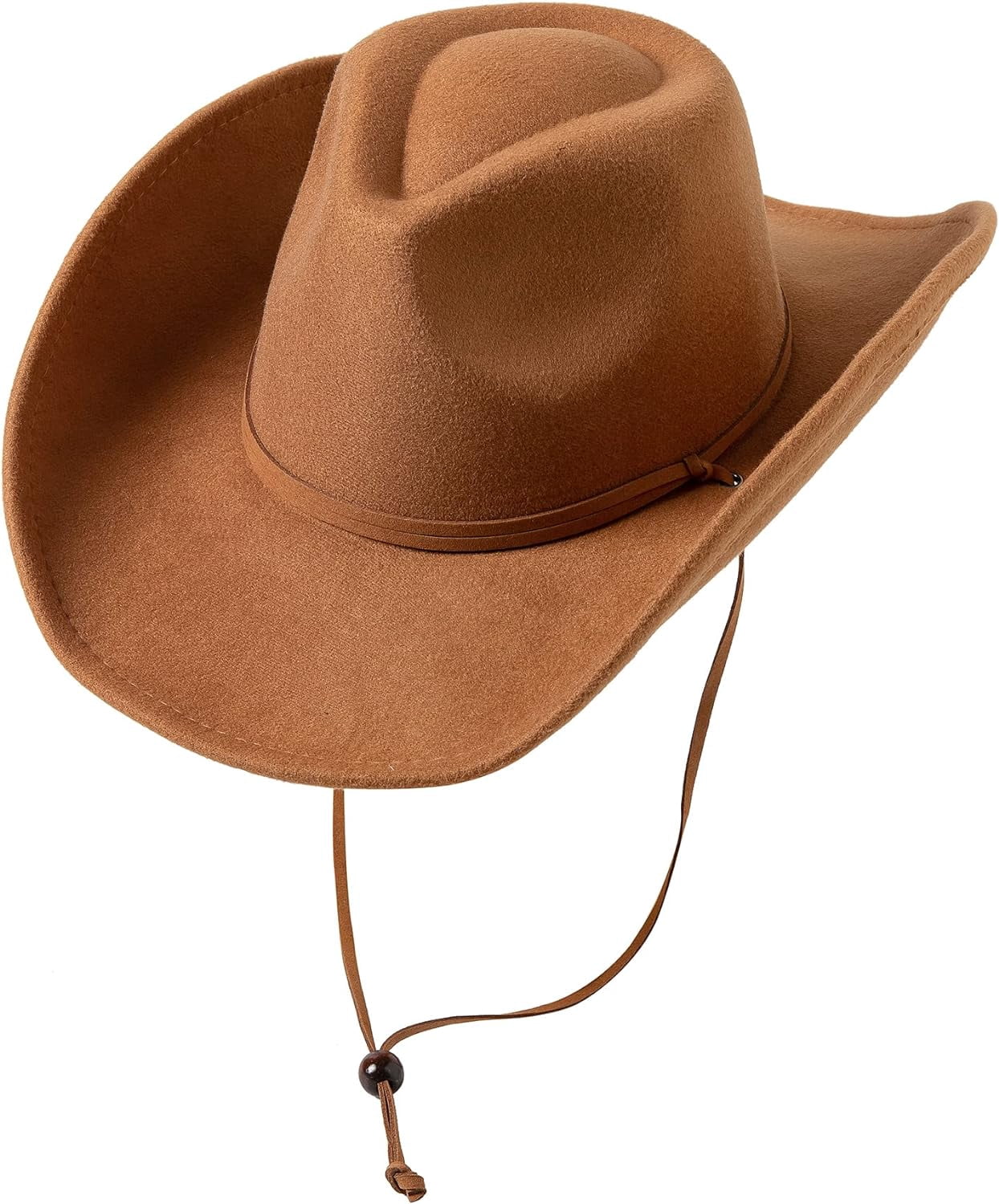 Lanzom Women Men Retro Felt Wide Brim Western Cowboy Cowgirl 
