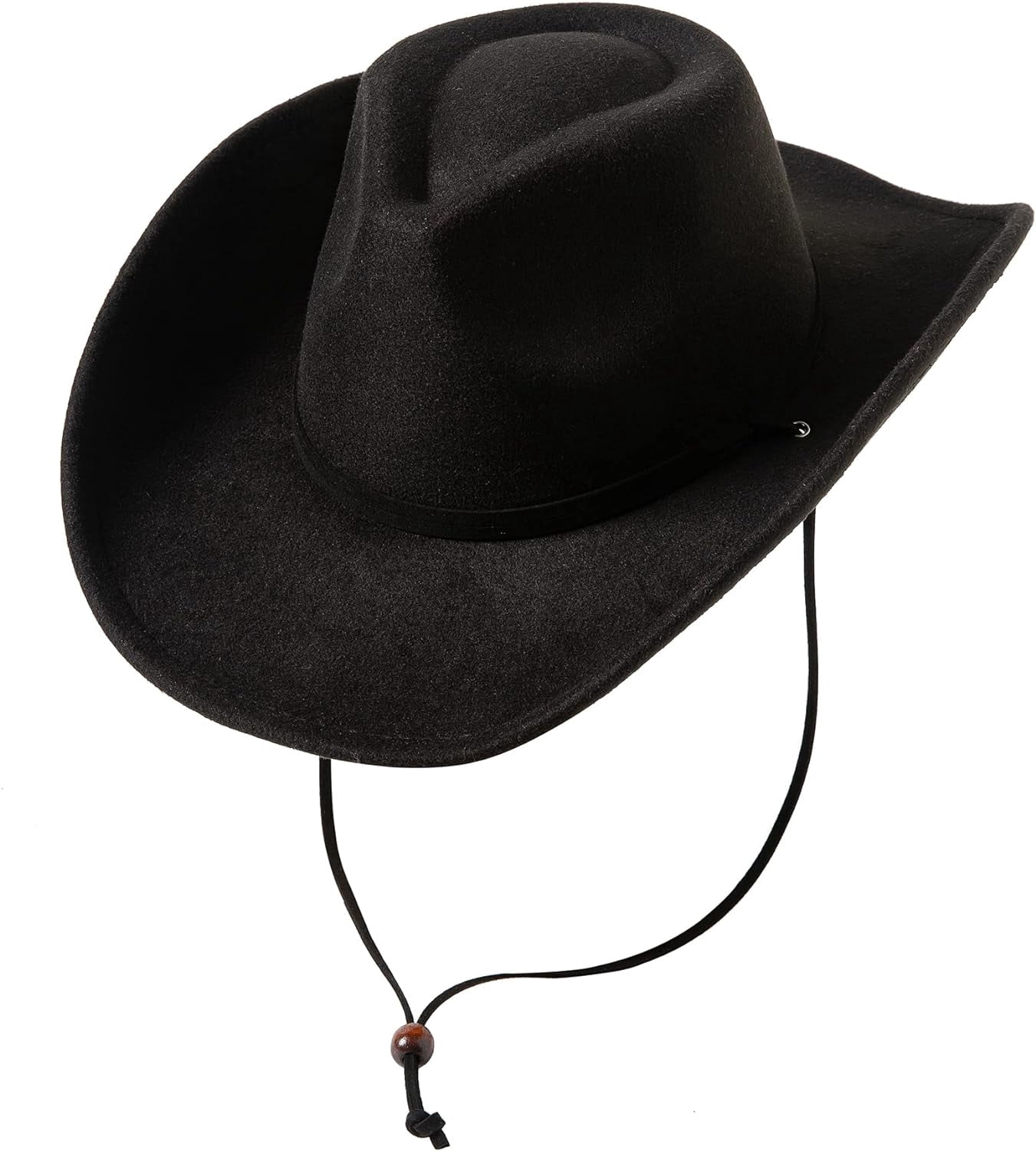 Lanzom Women Men Retro Felt Wide Brim Western Cowboy Cowgirl  display picture 2