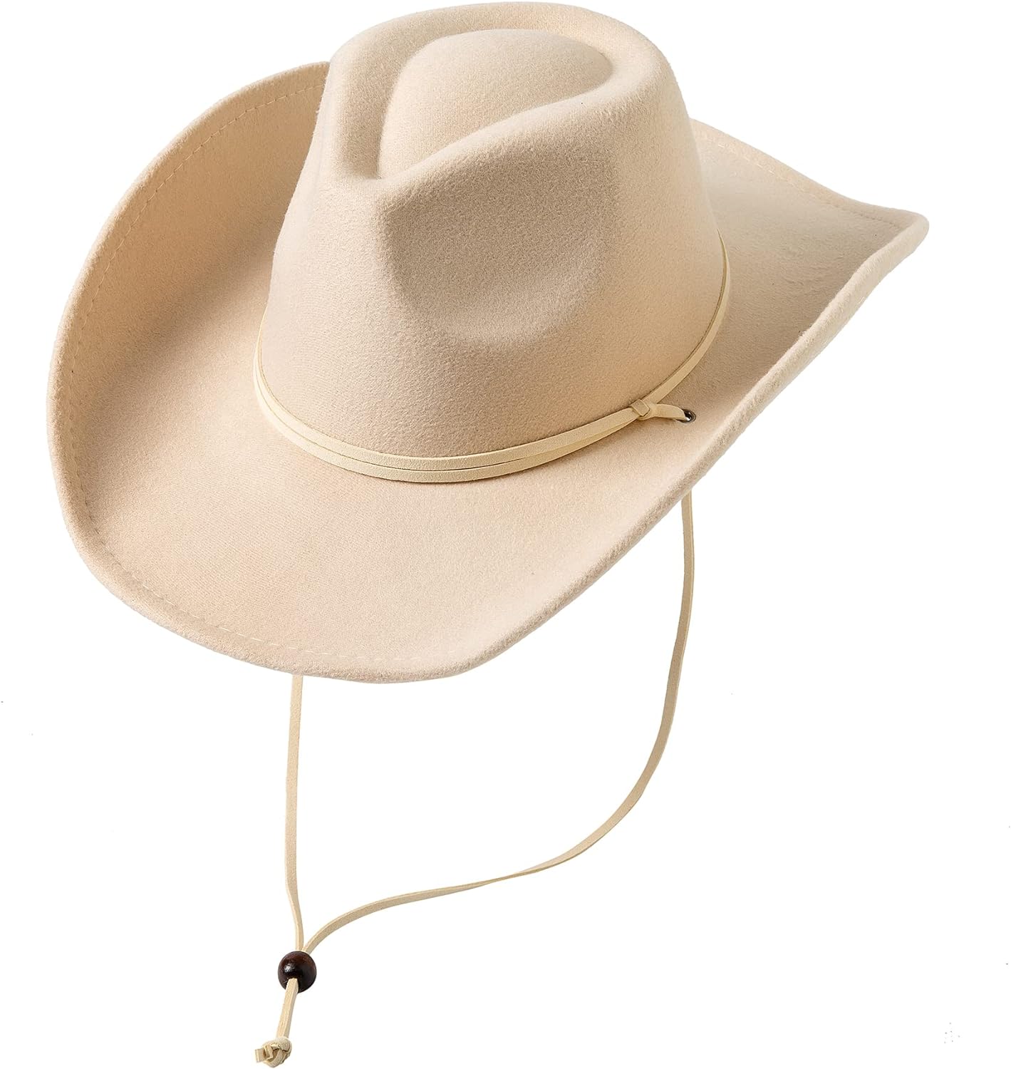 New GigiPip Stylish Cream Tan Wide-Brim Large L M Adjustable Cattleman Western Rodeo King 7X 4 1/2 main image 2