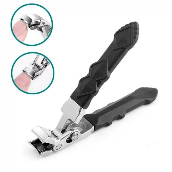 Lanzon Nail Clippers for Seniors - Wide Jaw & Angled Head, Ergonomic Curved  Toenail Clipper for Thick & Ingrown Toenails, Professional Stainless Steel Nails Cutter for Men Women