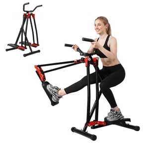 Lanzxjv Air Walk Elliptical Exercise Machine for Home Gym, Foldable Elliptical Cross Trainer with LCD Monitor, Arm/Leg Cardio Workout Machine, Side Sway Action 360 Motion Full-Body Fitness Equipment