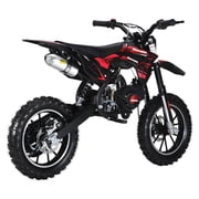 Lanzxjv Mini Kid Dirt Bike, 49CC 2-Stroke Gas Powered Motorcycle with Off-Rode Tire, Front Rear Disc Brakes, Shock Absorption Pocket Motorbike, Up to 25 Mph, Max Load 330 LBS
