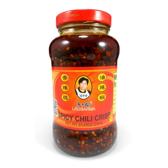 Lao Gan Ma Chili Crisp Spicy Chili Oil Sauce Restaurant Size 24.69 Oz.