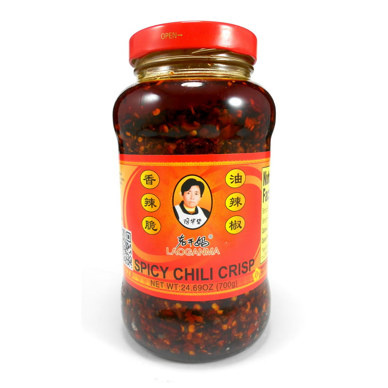 Lao Gan Ma Chili Crisp Spicy Chili Oil Sauce Restaurant Size 24.69 Oz.