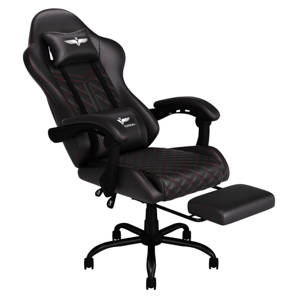 LaoGeoRon Ergonomic Gaming Chair with Footrest & Lumbar Support, Comfortable Computer Gaming Chair for Adults with Headrest Pillow for Office, Home