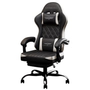 LaoGeoRon Gaming Chair with Footrest, Comfortable Ergonomic PC Gaming Chair with Headrest and Lumbar Support, High Back, Widen Seat, Adjustable Armrests