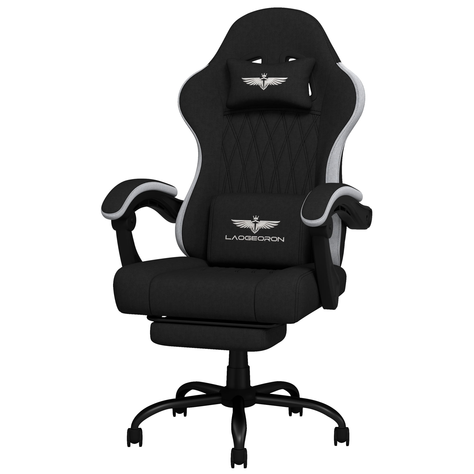 LaoGeoRon Gaming Chairs for Adults, Ergonomic Fabric Gaming Chair with ...