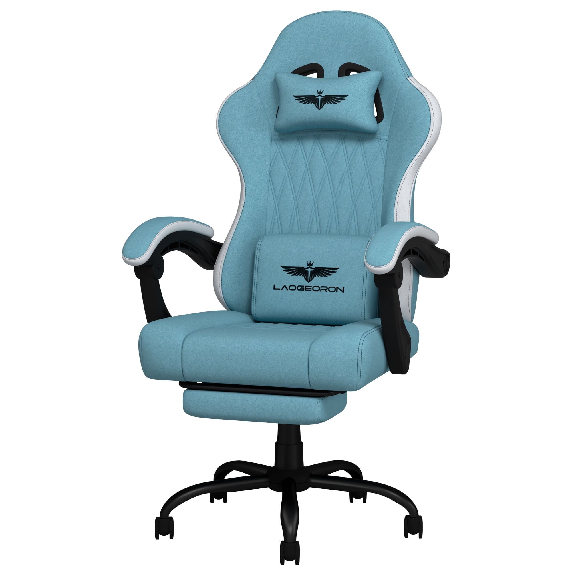 LaoGeoRon Gaming Chairs for Adults, Ergonomic Fabric Gaming Chair with ...