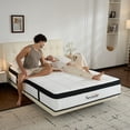 thumbnail image 1 of LaoGeoRon 12 inch Queen Size Mattress, Hybrid Mattresses in a Box, Gel Memory Foam & Pocket Springs for Pressure Relief, Motion Isolation, 1 of 13