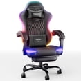 thumbnail image 1 of LaoGeoRon LED Gaming Chairs for Adult with Footrest, RGB Ergonomic Gaming Chair with Lights, Headrest, Lumbar Support, Wide Gamer Chair, 1 of 9